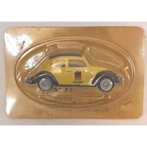 Norev Volkswagon Reichspoft Beetle Diecast Car 1:43 Scale Yellow Factory Sealed